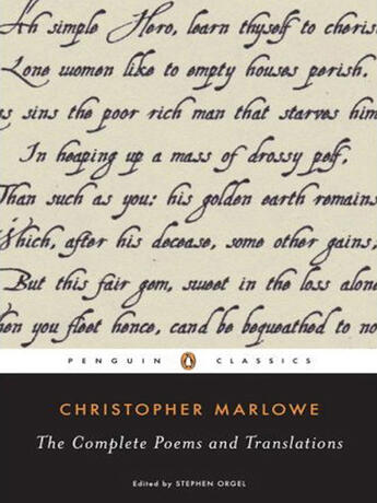 Couverture du livre « Complete Poems And Translations » de Christopher Marlowe aux éditions Adult Pbs