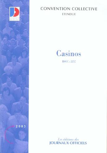 Couverture du livre « Casinos » de  aux éditions Documentation Francaise