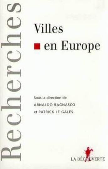 Couverture du livre « Villes en Europe » de  aux éditions La Decouverte