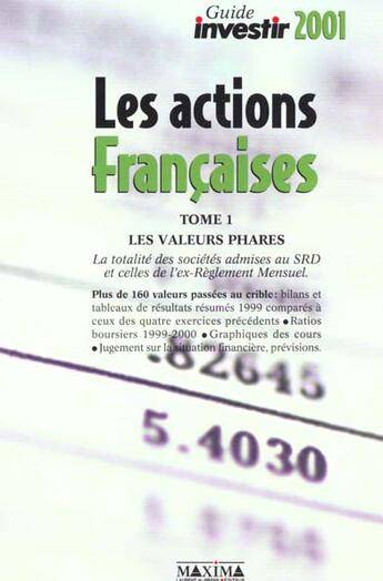 Couverture du livre « Le guide des action francaises t1 2001 » de  aux éditions Maxima