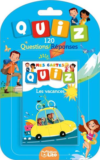 Couverture du livre « Mes Cartes Quiz 100% Vacances » de  aux éditions Lito