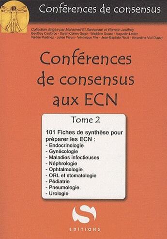 Couverture du livre « Fiches conférences consensus aux ECN t.2 » de  aux éditions Medxls