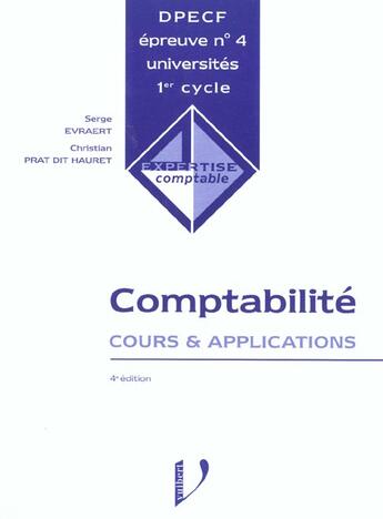 Couverture du livre « Dpecf N.4 ; Comptabilite ; 4e Edition » de Evraert aux éditions Vuibert