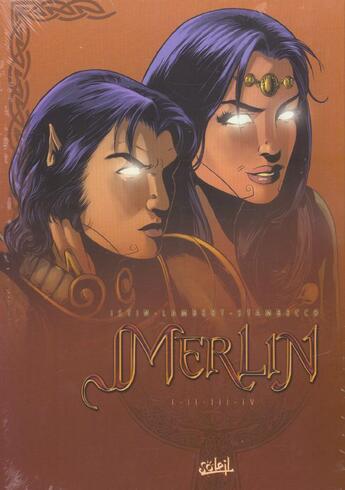 Couverture du livre « Merlin ; COFFRET VOL.1 ; T.1 A T.4 » de Jean-Luc Istin et Stambecco et Eric Lambert aux éditions Soleil