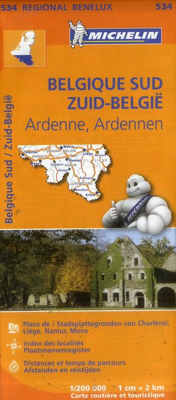 Couverture du livre « Belgique sud, ardenne / zuid-belgie, ardennen » de Collectif Michelin aux éditions Michelin