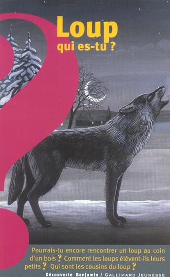 Couverture du livre « Loup, qui es-tu ? » de Laura Bour aux éditions Gallimard-jeunesse