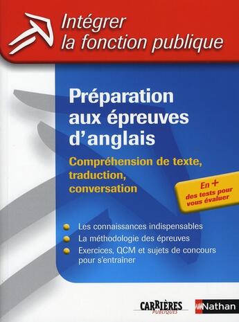 Couverture du livre « Préparation aux épreuves d'anglais (édition 2006) » de Bottigelli-Hadna aux éditions Nathan