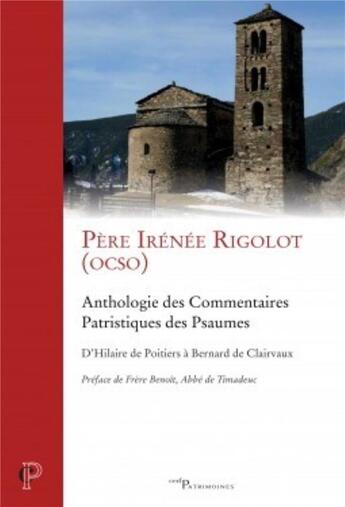 Couverture du livre « Anthologie des commentaires patristiques des Psaumes » de Rigolot Irenee aux éditions Cerf