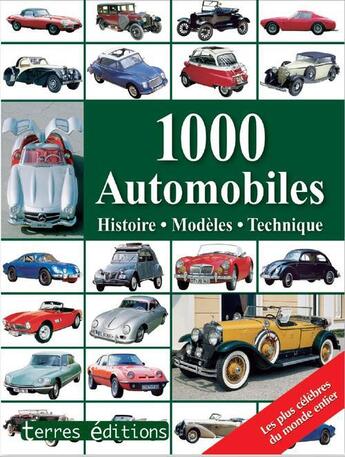 Couverture du livre « 1000 automobiles » de  aux éditions Terres Editions