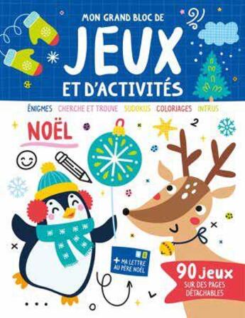 Couverture du livre « Mon grand bloc de jeux - noel » de Atelier Cloro aux éditions 1 2 3 Soleil