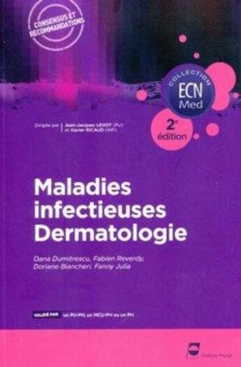 Couverture du livre « Maladies infectieuses dermatologie » de Dumitrescu Reve aux éditions Pradel