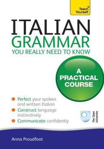 Couverture du livre « Italian Grammar: Teach Yourself Ebook Epub » de Proudfoot Anna aux éditions Hodder Education Digital