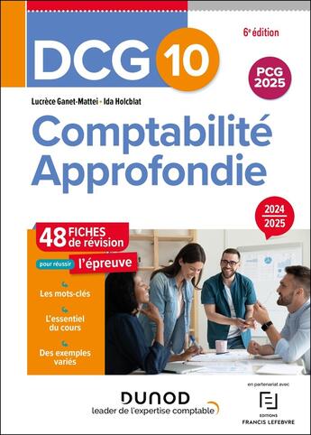 Couverture du livre « DCG 10 - Comptabilité approfondie - Fiches 2024-2025 » de Ida Holcblat et Lucrece Ganet-Mattei aux éditions Dunod