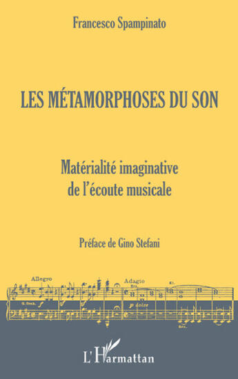 Couverture du livre « Les métamorphoses du son ; matérialité imaginative de l'écoute musicale » de Francesco Spampinato aux éditions L'harmattan