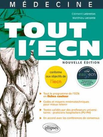 Couverture du livre « Tout l'ECN » de Clement Lebreton et Matthieu Leconte aux éditions Ellipses