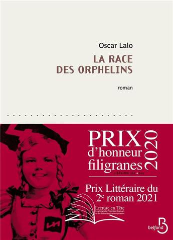 Couverture du livre « La race des orphelins » de Oscar Lalo aux éditions Belfond