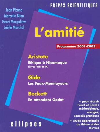 Couverture du livre « Amitie (l') » de Picano/Bilon/Marchal aux éditions Ellipses