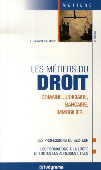 Couverture du livre « Les métiers du droit (2e édition) » de  aux éditions Studyrama