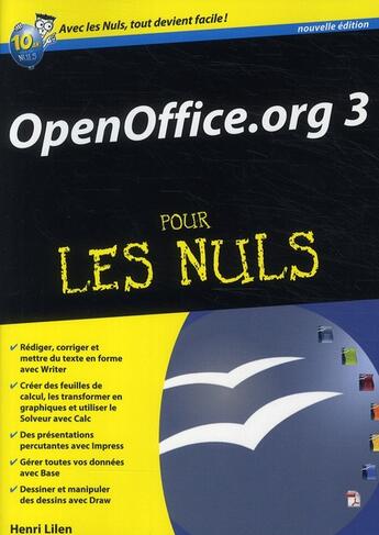 Couverture du livre « Openoffice.org 3 pour les nuls » de Henri Lilen aux éditions First Interactive