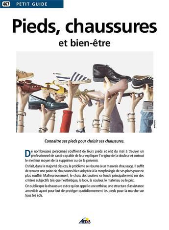 Couverture du livre « Pieds,chaussures et bien-être » de  aux éditions Aedis