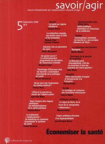 Couverture du livre « Économiser la santé (septembre 2008) » de  aux éditions Croquant