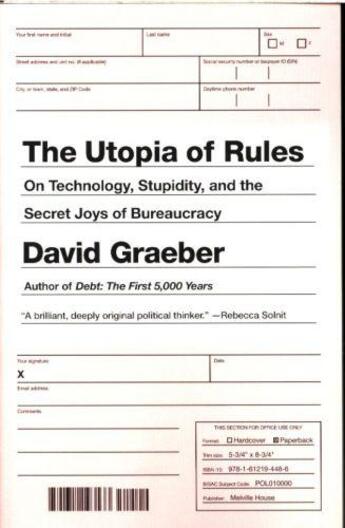 Couverture du livre « BUREAUCRACY » de David Graeber aux éditions 