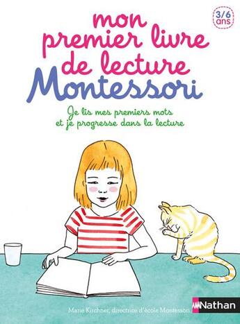 Couverture du livre « Mon premier livre de lecture montessori » de Marie Kirchner aux éditions Nathan