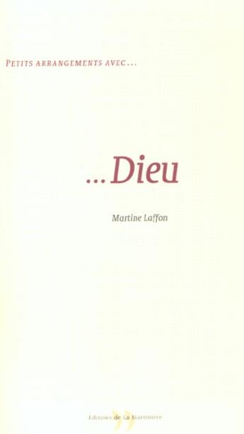 Couverture du livre « Dieu » de Martine Laffon aux éditions La Martiniere