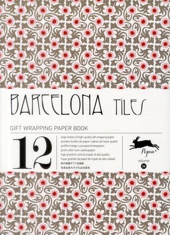 Couverture du livre « PAPIERS CADEAUX T.36 ; barcelona tiles » de Pepin Van Roojen aux éditions Pepin