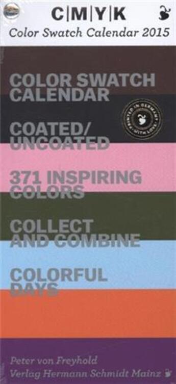 Couverture du livre « Colour swatch calendar » de Schmidt aux éditions Hermann Schmidt