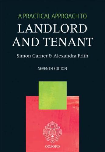 Couverture du livre « A Practical Approach to Landlord and Tenant » de Frith Alexandra aux éditions Oup Oxford
