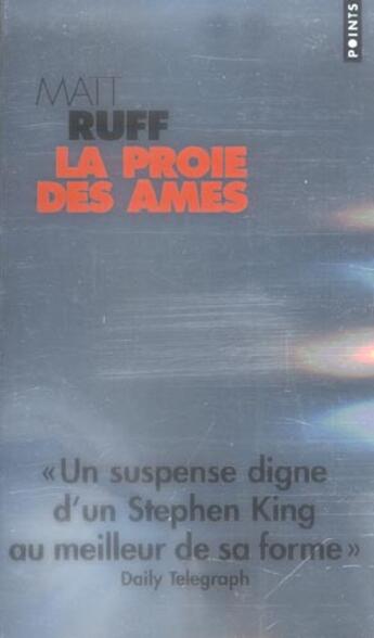 Couverture du livre « La proie des ames. » de Matt Ruff aux éditions Points