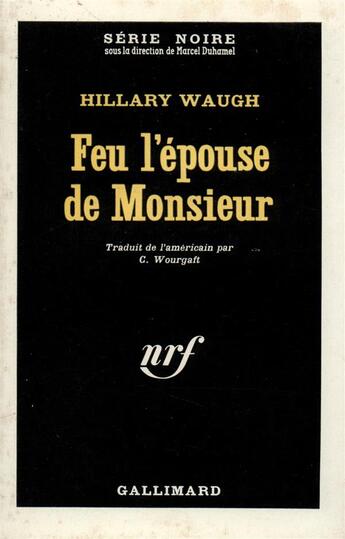 Couverture du livre « Feu l'epouse de monsieur » de Hillary Waugh aux éditions Gallimard