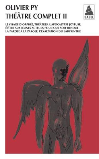 Couverture du livre « Théâtre complet Tome 2 » de Olivier Py aux éditions Actes Sud