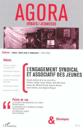 Couverture du livre « L'engagement syndical et associatif des jeunes » de  aux éditions L'harmattan