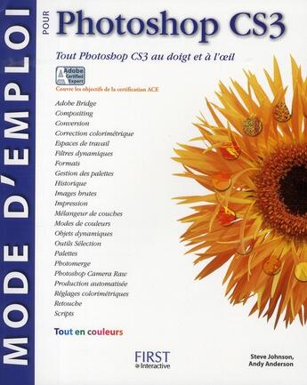 Couverture du livre « Mode d'emploi Photoshop CS3 » de Johnson/Anderson aux éditions First Interactive