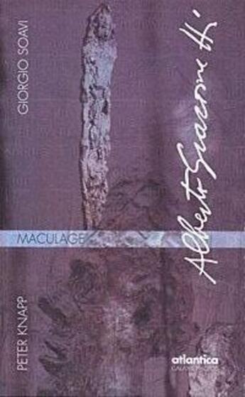 Couverture du livre « Maculage » de Peter Knapp aux éditions Atlantica