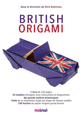 Couverture du livre « British origami » de Nick Robinson aux éditions Nuinui