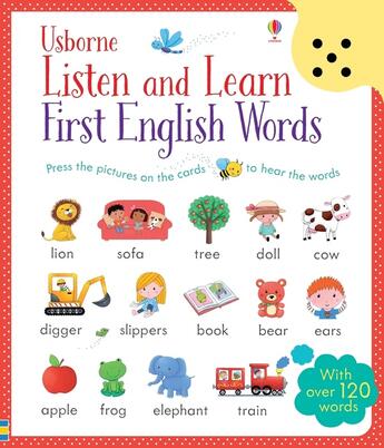 Couverture du livre « Listen and learn first english words » de Sam Taplin aux éditions Usborne