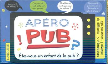 Couverture du livre « Apéro pub » de Clemence Roux De Luze aux éditions Larousse