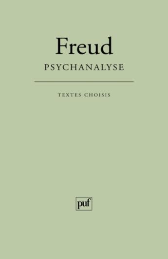 Couverture du livre « Psychanalyse (15e édition) » de Sigmund Freud aux éditions Puf