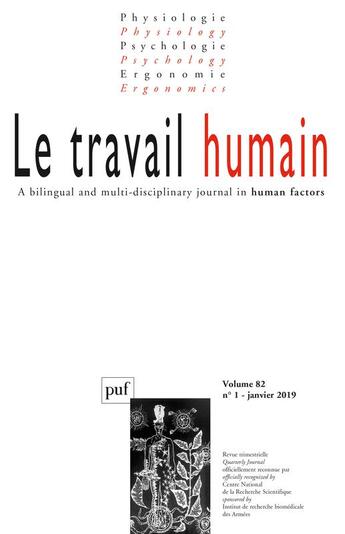 Couverture du livre « Travail humain 2019, vol. 82 (1) » de  aux éditions Puf