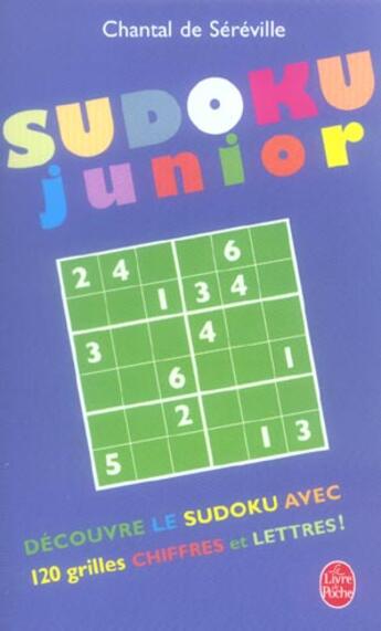 Couverture du livre « Sudoku junior » de De Sereville-C aux éditions Le Livre De Poche