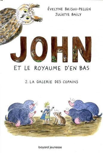 Couverture du livre « John et le royaume d'en bas t.2 ; la galerie des copains » de Evelyne Brisou-Pellen et Juliette Baily aux éditions Bayard Jeunesse