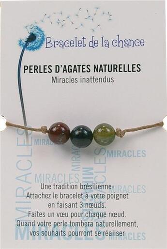 Couverture du livre « Bracelet de la chance - perles d'agates naturelles » de  aux éditions Dg-exodif