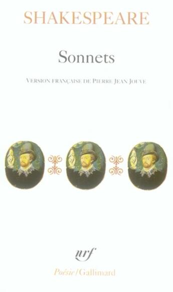 Couverture du livre « Sonnets » de William Shakespeare aux éditions Gallimard