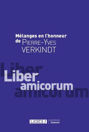 Couverture du livre « Mélanges en l'honneur de Pierre-Yves Verkindt » de  aux éditions Lgdj