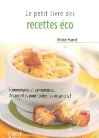 Couverture du livre « Recettes éco » de Martel Heloise aux éditions First