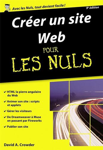 Couverture du livre « Créer un site web pour les nuls (9e édition) » de David A. Crowder aux éditions First Interactive