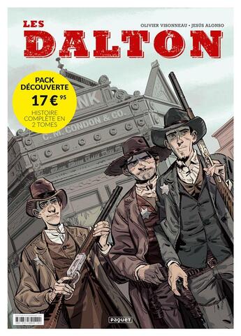 Couverture du livre « Les Dalton : Tome 1 à Tome 2 » de Jesus Alonso et Olivier Visonneau aux éditions Paquet